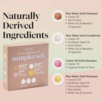 Kitsch 4pc Shampoo and Conditioner Bar Set for All Hair Types