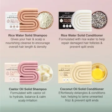 Kitsch 4pc Shampoo and Conditioner Bar Set for All Hair Types