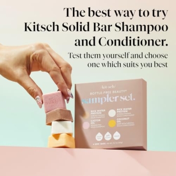 Kitsch 4pc Shampoo and Conditioner Bar Set for All Hair Types
