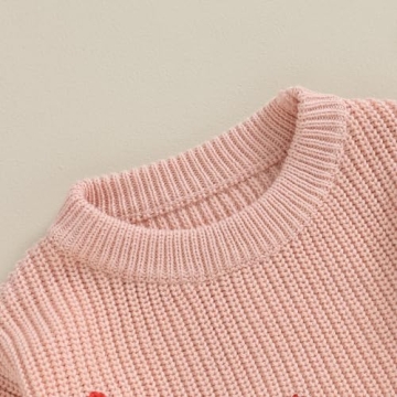 Baby Girl Valentine Outfit Long Sleeve Cute Sweater