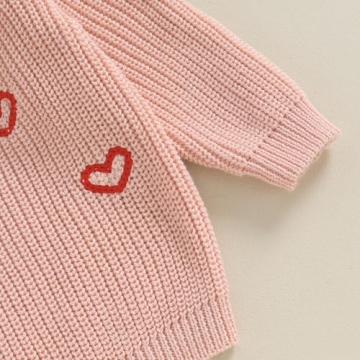 Baby Girl Valentine Outfit Long Sleeve Cute Sweater