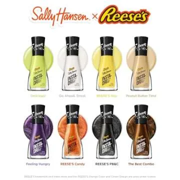 Sally Hansen Insta-Dri, Reese's Candy, Nail Polish Quick Dry, One-Coat Application, Doesn't Chip, Long-Lasting, Perfect for on the Go, 0.3oz