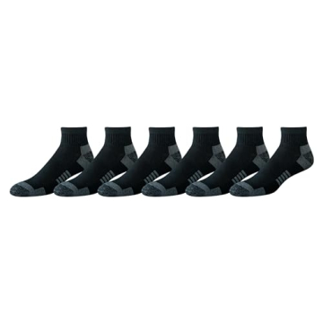 Comfortable Cotton Cushioned Athletic Ankle Socks for Men (6 Pairs)