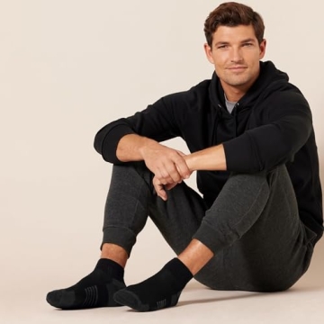Men's Cushioned Athletic Ankle Socks - 6 Pairs