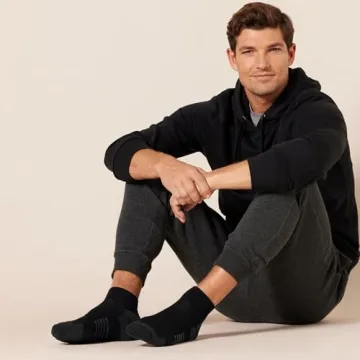 Men's Cushioned Athletic Ankle Socks - 6 Pairs