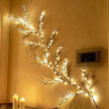 LITBLOOM 6FT LED Fairy Lights Willow Vine Garland