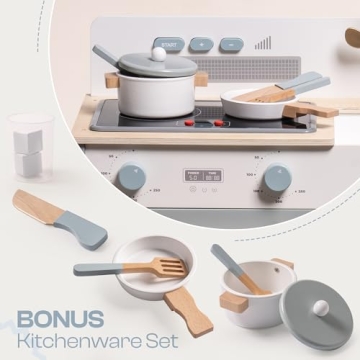 ROBOTIME Wooden Kids Play Kitchen with Lights and Sounds