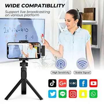 AUXCO Wireless Lavalier Microphone Compatible with iPhone iPad, Noise Reduction Auto-Sync Wireless Microphone for Recording, YouTube Video, Live Stream, Vlog, Interview (NO APP or Bluetooth Needed)