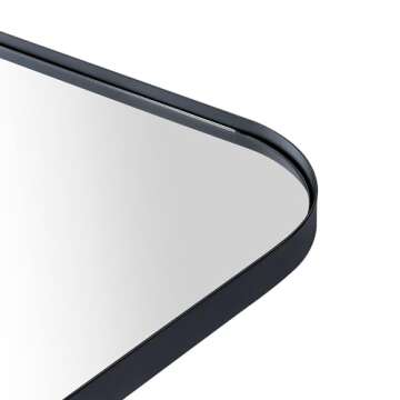 VANA NALA Matte Black Arched Mirror for Elegant Interiors