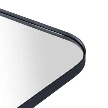 VANA NALA Matte Black Arched Mirror for Elegant Interiors
