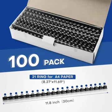 MYFULLY 100 Pack Binding Combs - Durable & Flexible