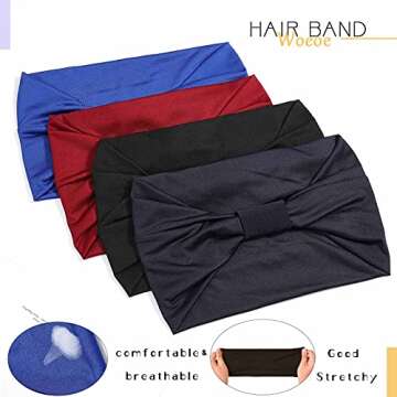 Woeoe African Wide Headbands - Stylish Sport Head Wraps