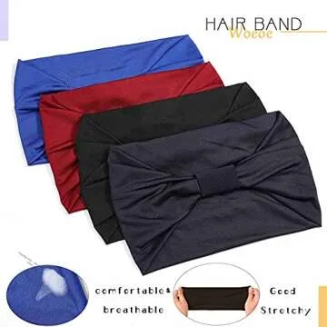 Woeoe African Wide Headbands - Stylish Sport Head Wraps