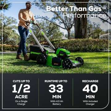 Greenworks 80V 21" Self-Propelled Cordless Lawn Mower