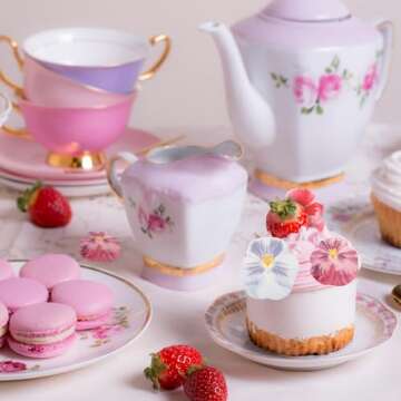 60 Pcs Edible Flowers for Cakes Decorating Pansies Flower Cupcake Toppers Butterfly Floral Cake Decorations Edible Wafer Paper Flowers Cake Topper for Wedding Cake Birthday Party Food Decoration