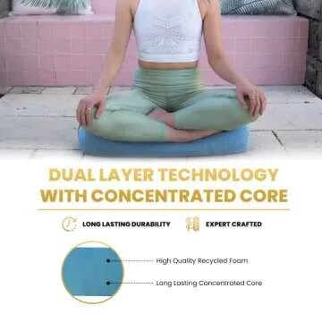 AJNA Yoga Bolster Pillow for Restorative Practice and Comfort