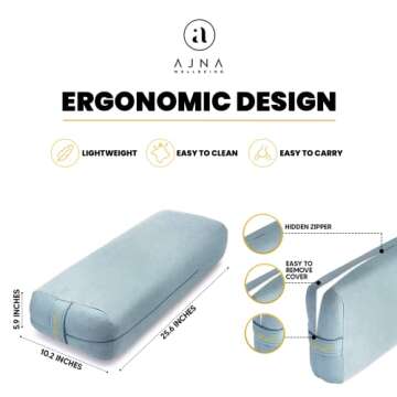 AJNA Yoga Bolster Pillow for Restorative Practice and Comfort