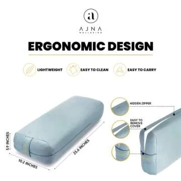 AJNA Yoga Bolster Pillow for Restorative Practice and Comfort