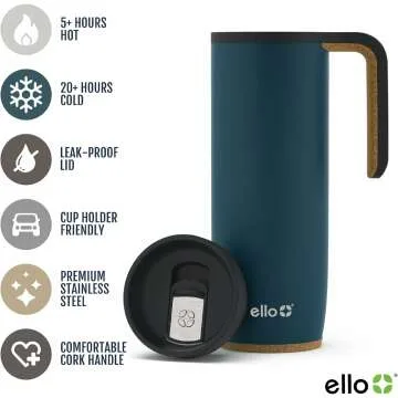 Ello Magnet 18oz Travel Mug - BPA-Free & Insulated