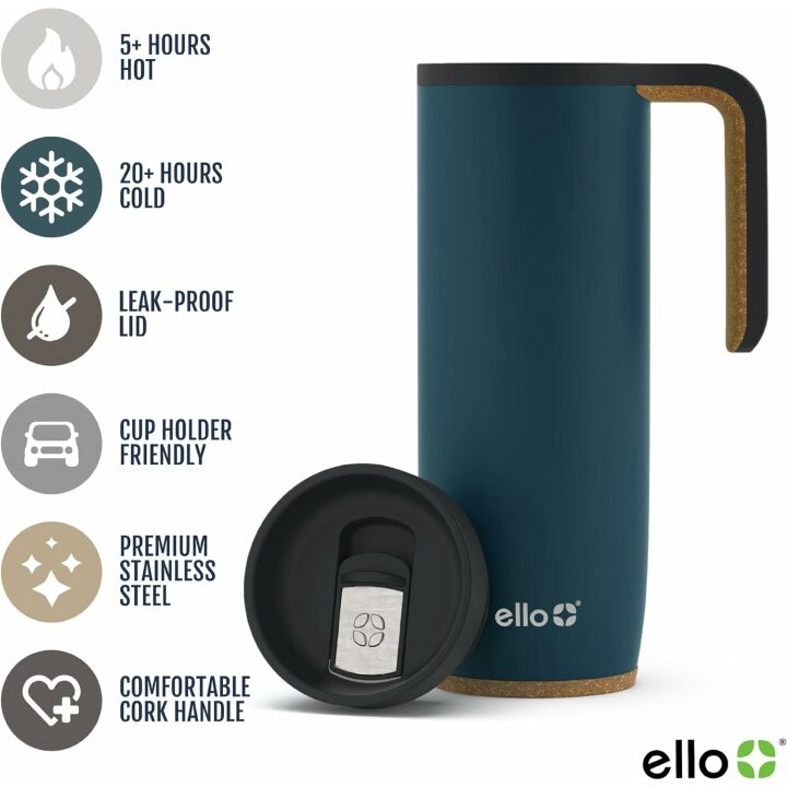 Ello Magnet 18oz Travel Mug - BPA-Free & Insulated