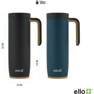 Ello Magnet 18oz Travel Mug - BPA-Free & Insulated
