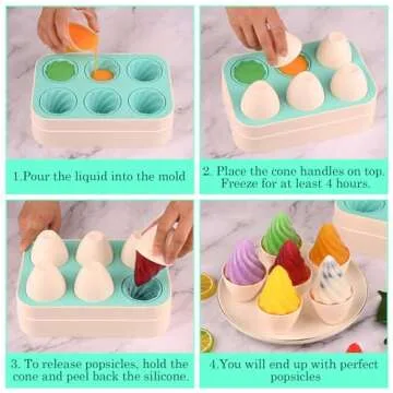 WMKGG Silicone Popsicle Molds for Healthy Treats