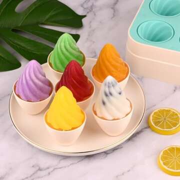 WMKGG Popsicles Molds, 6 PCS Cone Shape Ice Pop Mold, Silicone Ice Cream Molds, Easy Release Ice Pop Make, Mini Popsicle Molds(Green)