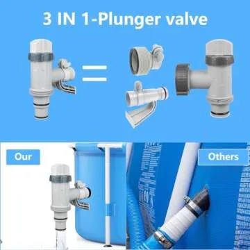 Durable Plunger Valve with Holder for Above Ground Pools