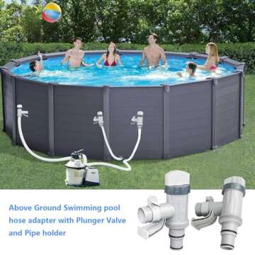 Durable Plunger Valve with Holder for Above Ground Pools