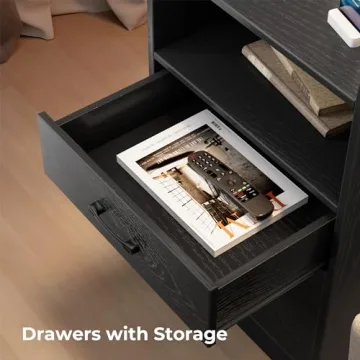 Nightstand with RGB Lights and Charging Station