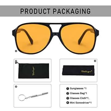 Dollger Retro Aviator Sunglasses - Stylish UV400 Protection