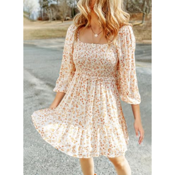 Dokotoo Women's Vintage Floral Boho Dresses 2025