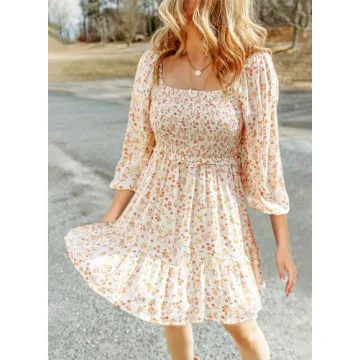 Dokotoo Women's Vintage Floral Boho Dresses 2025