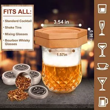 WEICHA Bourbon Whiskey Gifts for Men - Fun Cocktail Smoker Kit with Torch, Birthday Anniversary Unique Gifts for Husband Dad, Cool Smoked Bourbon Kit, Mens Valentines Day Gifts for him