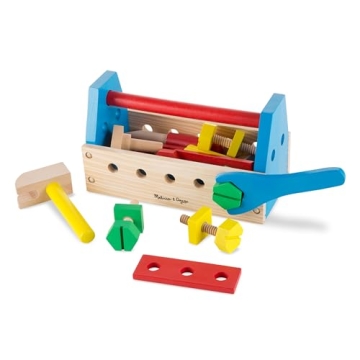 Melissa & Doug Take-Along Tool Kit | 24-Piece Wooden Toy