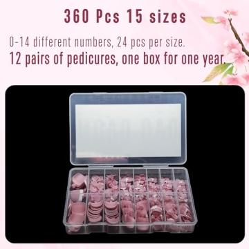 NOVO OVO French Tip Soft Gel Toenail Extensions, 360 Pieces