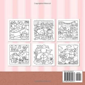 Little Fuzzy: Coloring Book for Adults and Teens with Simple and Cute Drawings of Cozy Corners and A...