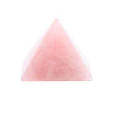 1.5inch Rose Quartz Pyramid - Calming Healing Crystal