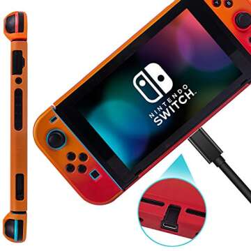 Cybcamo Protective Case Cover for Nintendo Switch - Ergonomic, Durable, and Dock Compatible