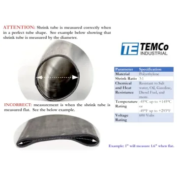 TEMCo 3/16" Marine Heat Shrink Tube for Waterproof Connections