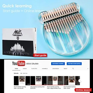 AKLOT 17 Keys Rainbow Acrylic Kalimba for Beginners