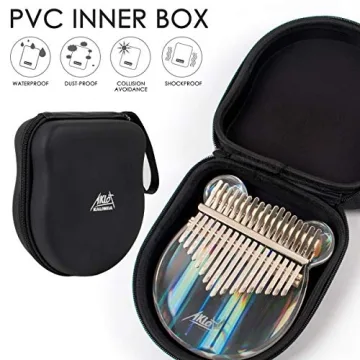 AKLOT 17 Keys Rainbow Acrylic Kalimba for Beginners