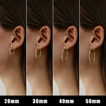 Gacimy Big Gold Hoop Earrings 14K Gold Plated 50mm
