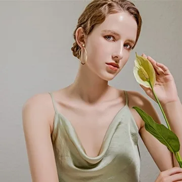 Gacimy Big Gold Hoop Earrings 14K Gold Plated 50mm