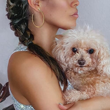 Gacimy Big Gold Hoop Earrings 14K Gold Plated 50mm