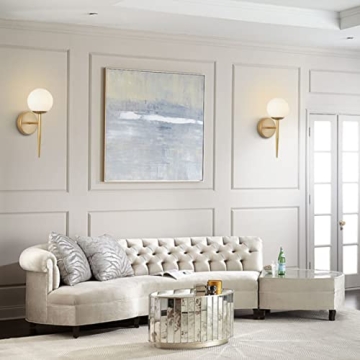 BOKT Mid Century Modern Globe Wall Sconce Set Brushed Brass