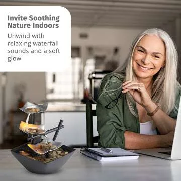 HoMedics Indoor 3-Tier Fountain with LED Lights