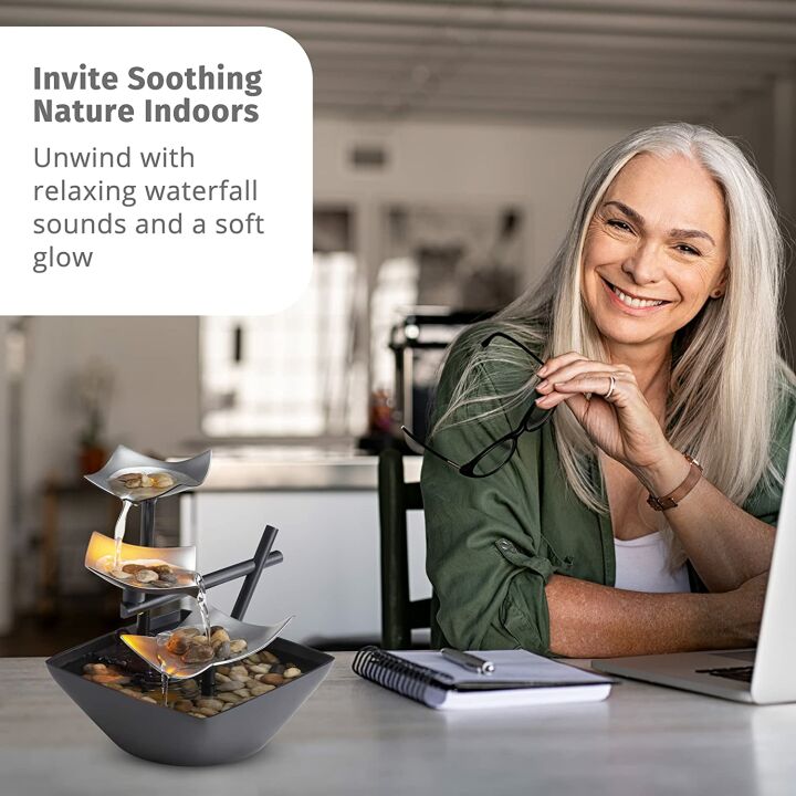 HoMedics Indoor 3-Tier Fountain with LED Lights