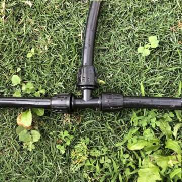Drip Irrigation Parts for 1/2" Tubing: Drip Hose Connectors for Garden Irrigation System - Splitters for Irrigation Fitting Barbed Tee (10pcs)