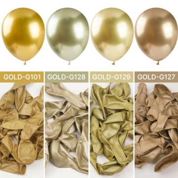 PartyWoo 100 pcs Metallic Gold Balloons for Events